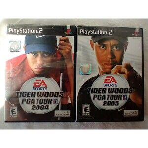 Tiger Woods PGA TOUR 2004 & 2005 Original Cases One Insert Book